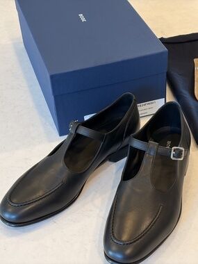 Bode Men's School Shoes Black Leather Size 42 - New w Box